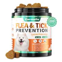 Carmelie Natural Flea & Tick Support for Dogs – 200 Soft Chews, All Breeds & Sizes – Safe & Effective Flea Protection for...