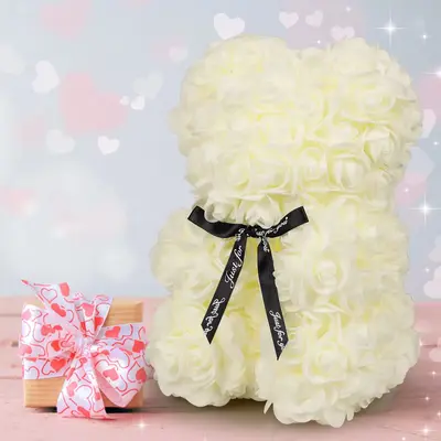 Bear Design Artificial Flower, 1 Piece Forever Rose Teddy Bear, Creative Birthday Gift for Him/her, Birthday Gifts, Confessio...