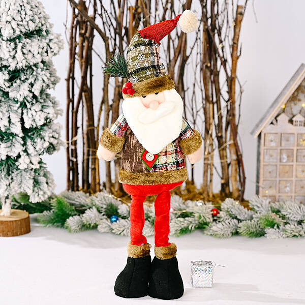 Christmas Cloth Stretchable Standing Doll Ornaments
