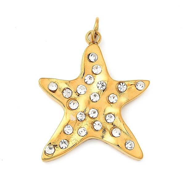 304 Stainless Steel Rhinestone Pendants