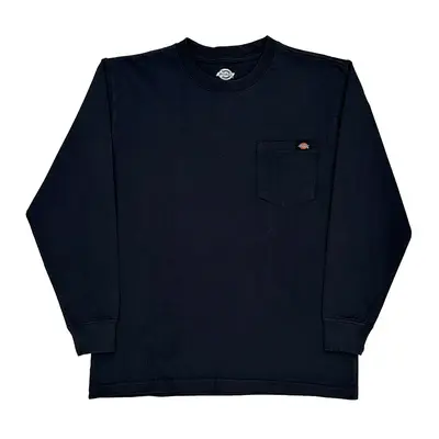 Dickies Long Sleeve T-Shirt - Large Navy Cotton