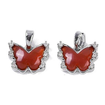 Brass Micro Pave Cubic Zirconia Pendants