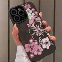 Floral Pattern Phone Case, Shockproof Phone Protective Cover, Phone Accessory Compatible with iPhone 16 15 14 13 12 11 Plus P...