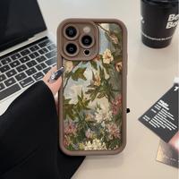 Phone Case for iPhone 16 Pro Max 15 Plus 14 13 12 11 XR XS Flower branches Shockproof Silicone TPU Bumper Drop Protection Sof...