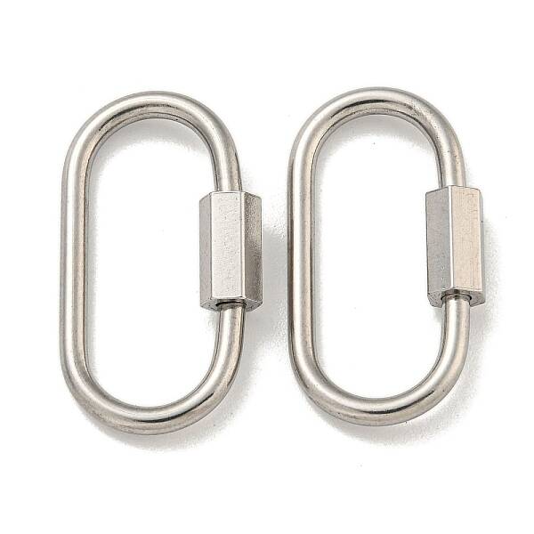 Non-Tarnish 304 Stainless Steel Screw Carabiner Lock Charms