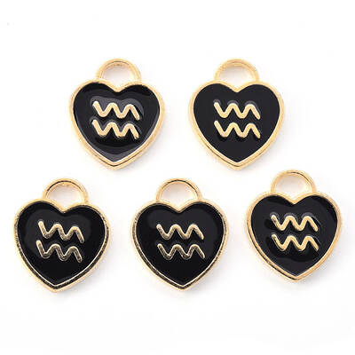 Light Gold Plated Alloy Enamel Pendants