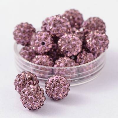 Polymer Clay Rhinestone Beads