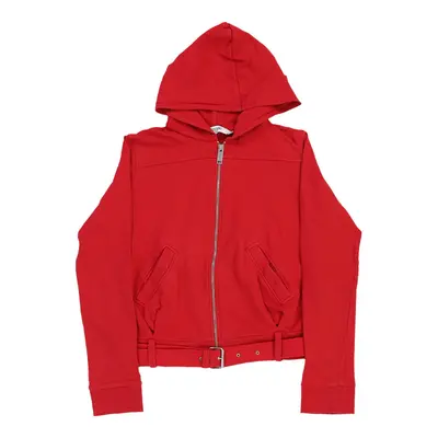 Moschino Jeans Hoodie - Large Red Cotton | Size: large