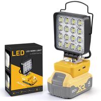 LED Work Light for Dewalt 20v Battery, Cordless 20V Max 48W 4800LM Battery Light with Low Voltage Protection USB and Type C O...