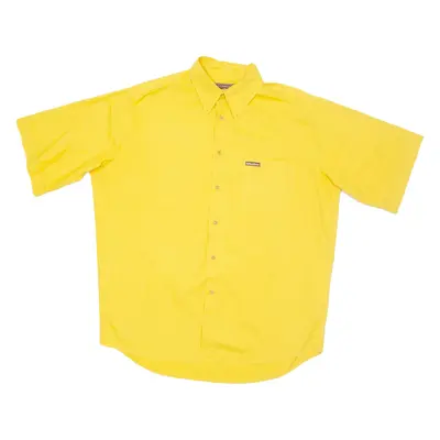 MARLBORO CLASSICS Mens Plain Shirt Yellow L