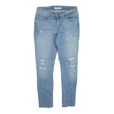 LEVI'S Distressed 711 Jeans Blue Denim Slim Skinny Womens W28 L25