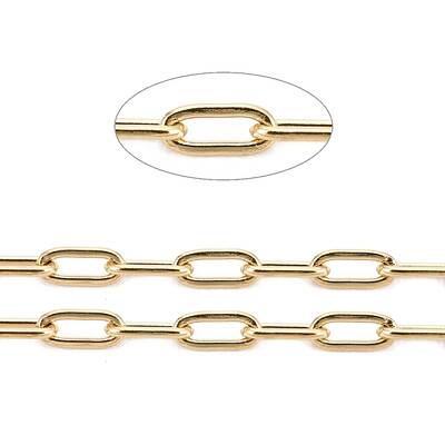 3.28 Feet Ion Plating(IP) 304 Stainless Steel Paperclip Chains