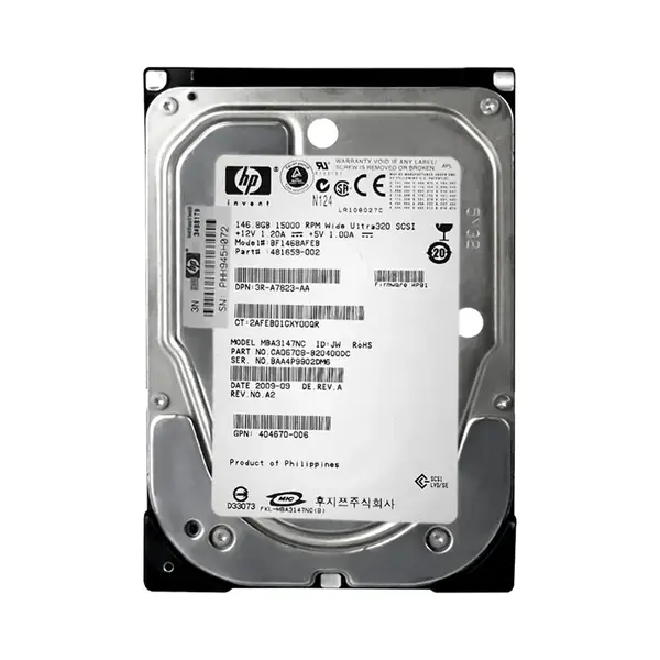 404670-006 HP 146GB Ultra-320 SCSI 15000 3.5-inch Hard Drive