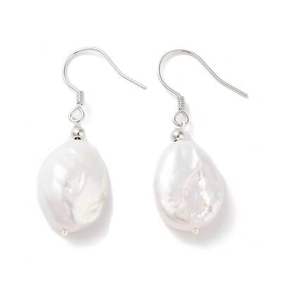 Natural Pearl Dangle Earrings for Women
