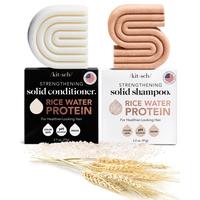 Kitsch Rice Water Shampoo & Conditioner Bar Set – Solid Hair Care Bars for Strength, Nourishment – Sulfate & Paraben-Free...