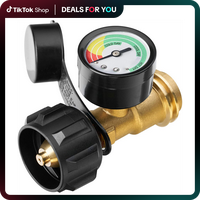 Propane Tank Gauge, 3 Colors Coded Universal for Cylinder, Grill, Heater, RV Camper and More, 5-40 Pound LP Tank Gas Level In...