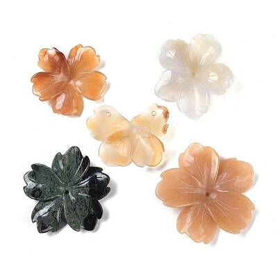 Natural Agate Butterfly Pendant