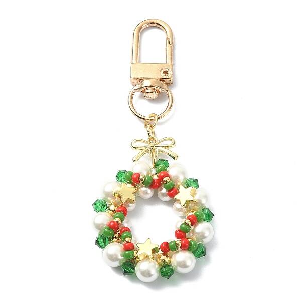 Christmas Wreath Shell Pearl Pendant Decoration
