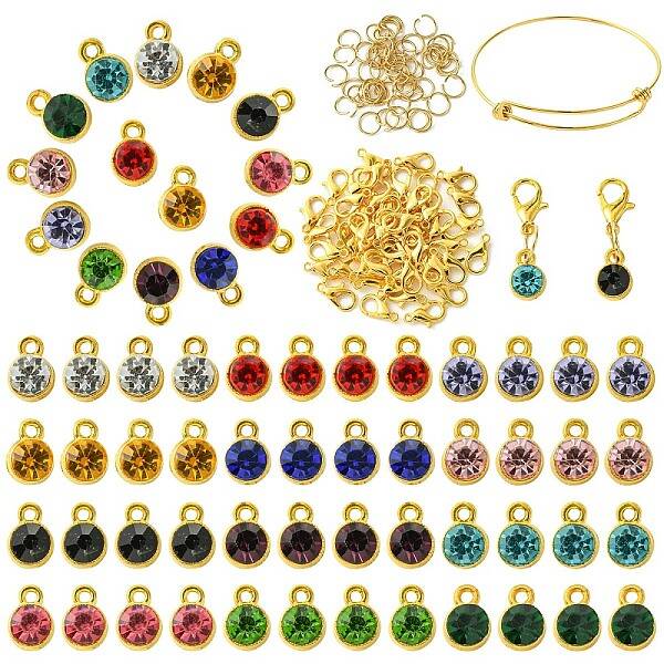 DIY Birthstone Charm Bangle & Pendant Decoration Making Kits
