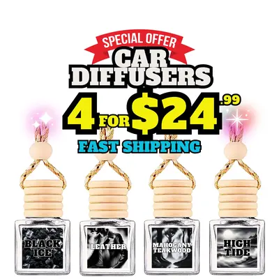 Masculine Collection (4 Pack), Hanging Car Diffusers, Air Fresheners