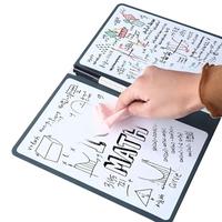A5 Reusable Whiteboard Notebook, 1 Count Portable Wipeable Board with Durable Faux Leather Cover, Including Random Whiteboard...