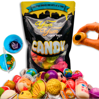 Squishy Gummy Party Mix Individually Sealed Juice Filled Fun Shapes & Flavors Globes, Ducks, Strawberries, Characters