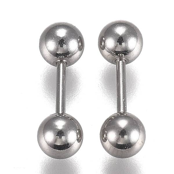 Tarnish Resistant 304 Stainless Steel Ball Stud Earrings