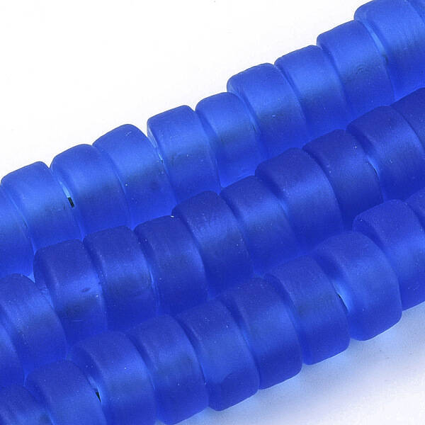 Handmade Frosted Lampwork Beads Strands