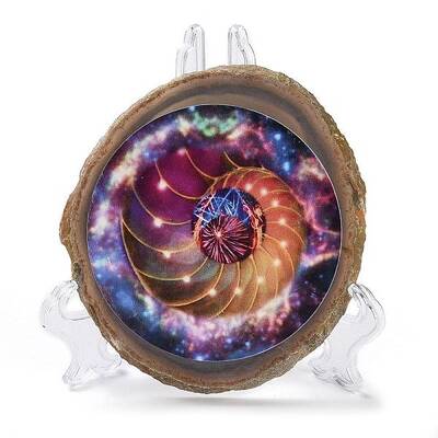 Printed Natural Agate Slice Stone Ornament