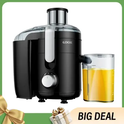 GDOR Juicer Machine 3 Speeds Centrifugal Extractor, Titanium Enhanced Cut Disc, 2.5\
