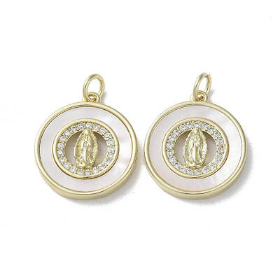Brass Micro Pave Cubic Zirconia Pendants