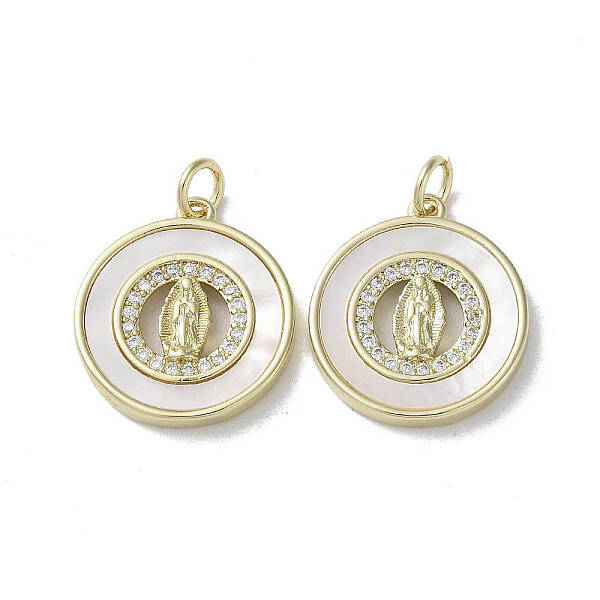 Brass Micro Pave Cubic Zirconia Pendants