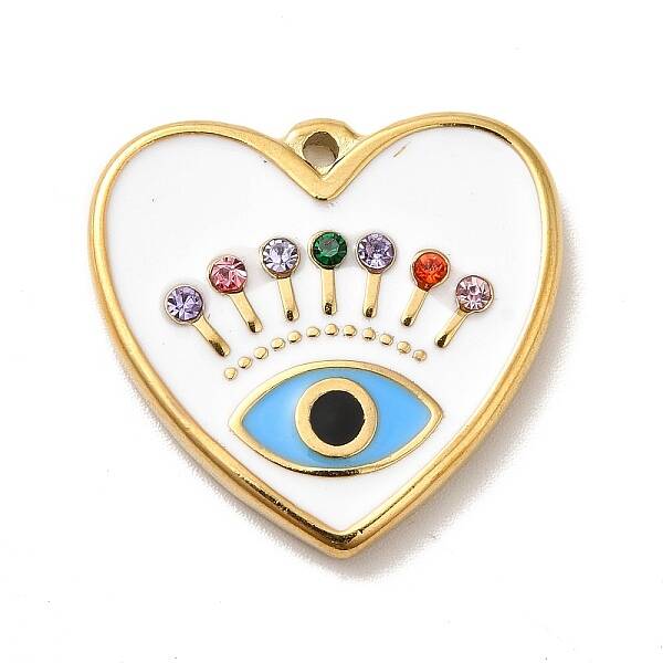 Ion Plating(IP) 304 Stainless Steel Rhinestone Pendants