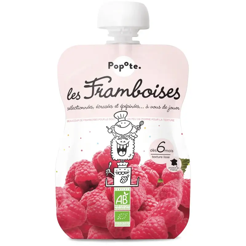 Popote Les Raspberries - From 4/6 months - ORGANIC 120g