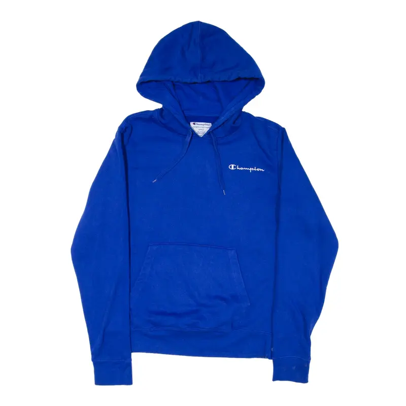 CHAMPION Hoodie Blue Pullover Mens S