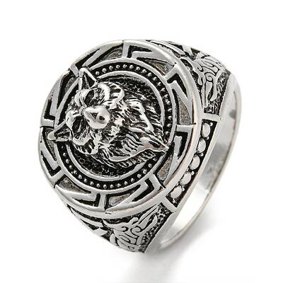 Alloy Wolf Finger Rings for Men