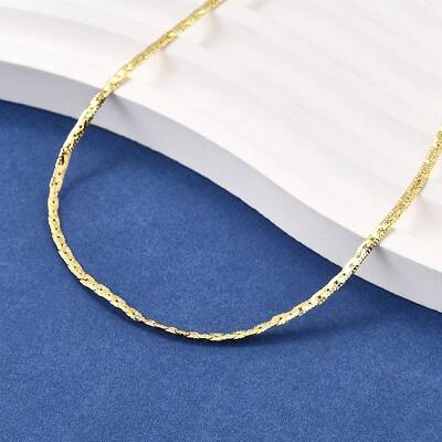 2MM Brass Flat Snake Chain Necklaces