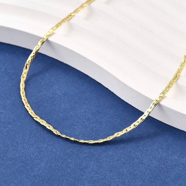 2MM Brass Flat Snake Chain Necklaces