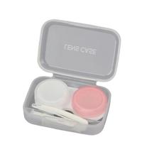 Contact Lenses Case with Tweezers and Application Stick, Ideal for Eyelashes and Makeup Application