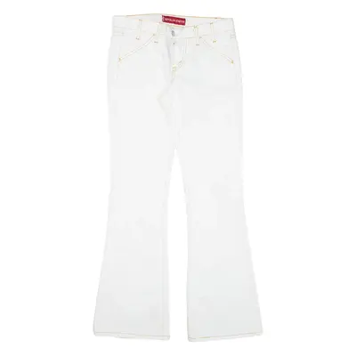 LEVI'S Superlow Womens Trousers White Regular Flared W29 L30