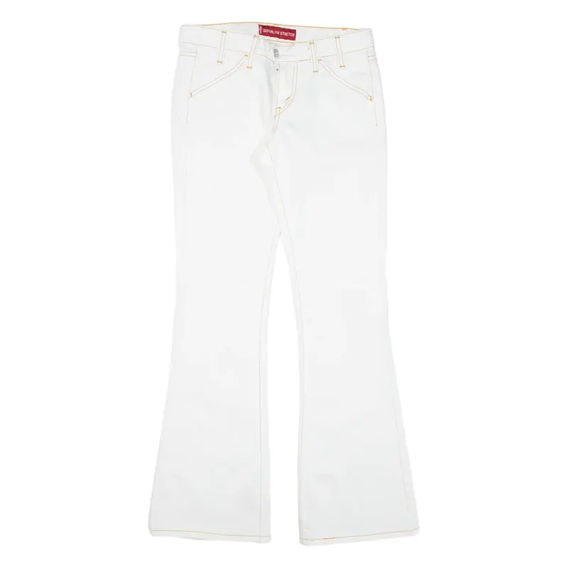 LEVI'S Superlow Womens Trousers White Regular Flared W29 L30