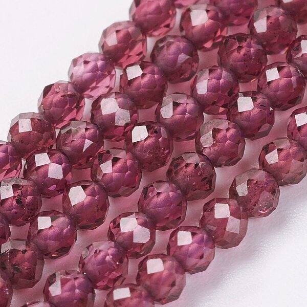 Natural Grade AA Garnet Bead Strand