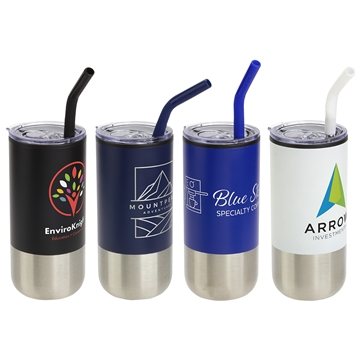 50 Promotional Oxford 16 oz Stainless Steel Polypropylene Tumbler ...