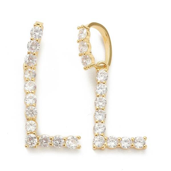 Brass Micro Pave Clear Cubic Zirconia Pendants