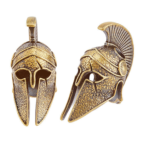 2Pcs Tibetan Style Brass European Beads