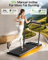 Fathersdaygifts Foldable Handle Bar with 5% Incline Akluer Walking Pad,2 in 1 Smart Treadmill Walking Pad Foldable Handle Bar...