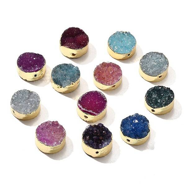Dyed Natural Druzy Agate Beads