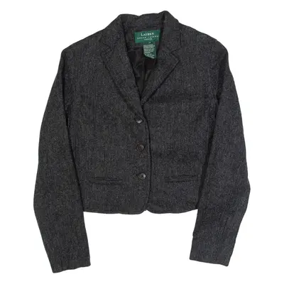 LAUREN RALPH LAUREN Petite Womens Blazer Jacket Grey Wool S
