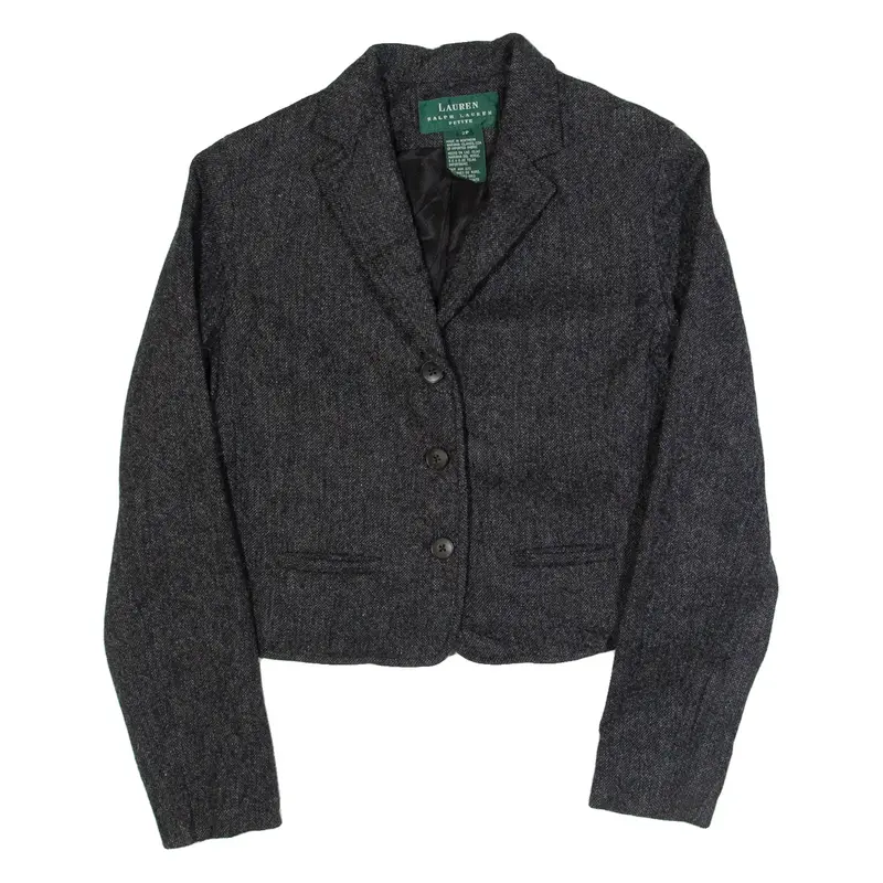 LAUREN RALPH LAUREN Petite Womens Blazer Jacket Grey Wool S