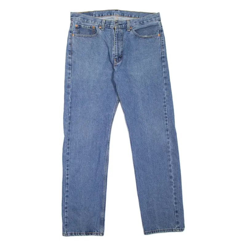 LEVI'S 505 Jeans Mens Blue Regular Straight W36 L34
